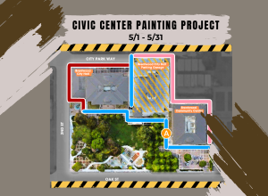Civic Center Painting Project: May 1 through May 31